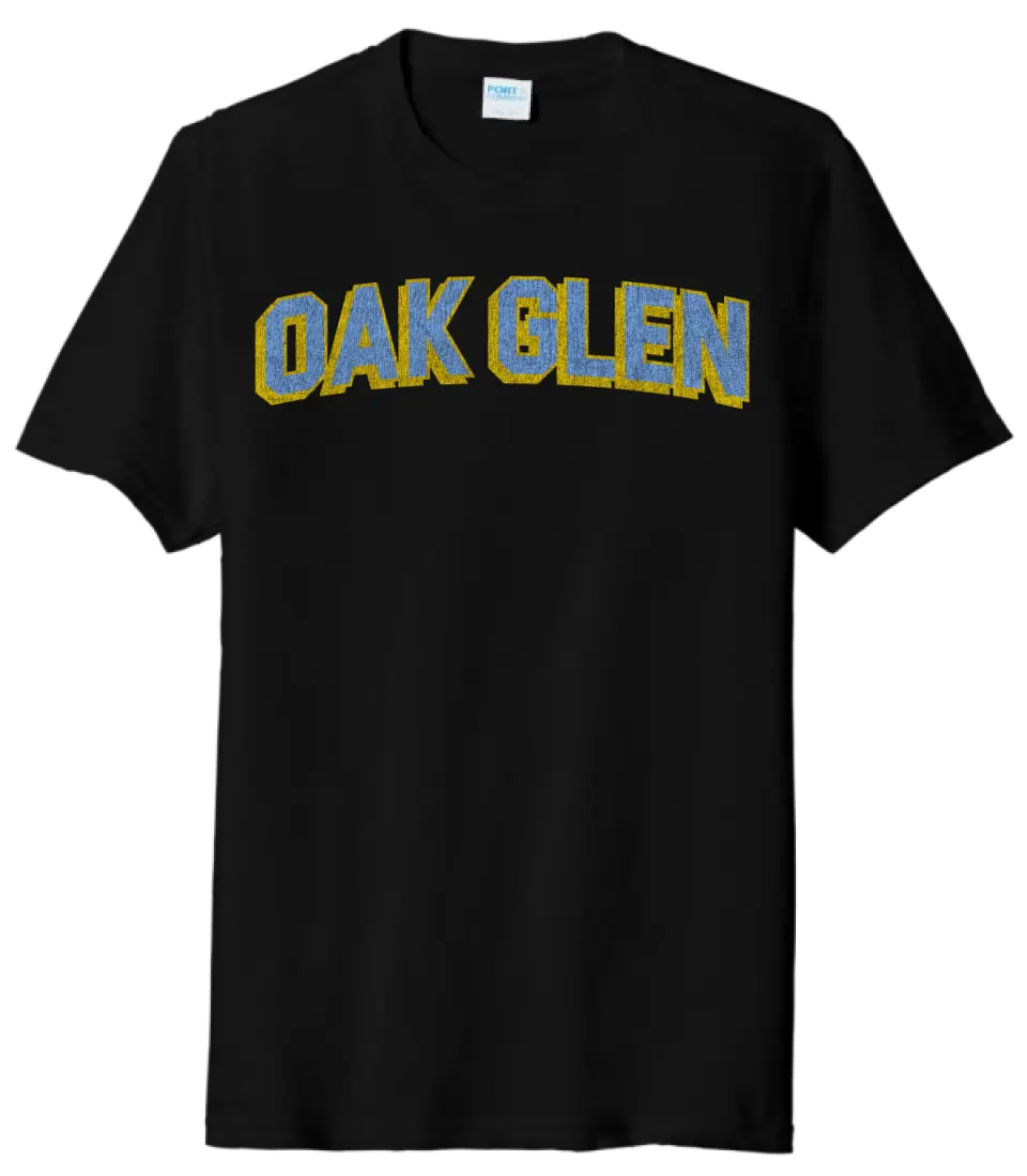 Oak Glen Distressed Letters Tri-Blend Tee