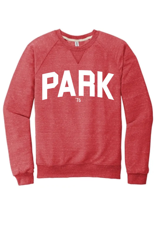 Wheeling Park 76 Jerzees Snow Heather French Terry Raglan Crew