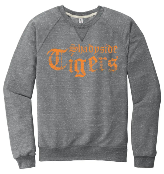 Shadyside Old English Jerzees Snow Heather French Terry Raglan Crew