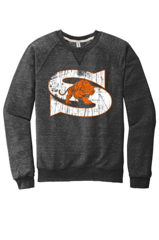 Shadyside Tiger S Jerzees Snow Heather French Terry Raglan Crew