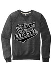 Edison Script Jerzees Snow Heather French Terry Raglan Crew