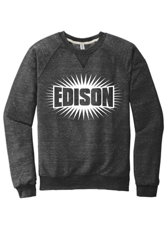 Edison Starburst Jerzees Snow Heather French Terry Raglan Crew