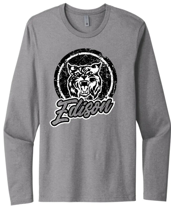 Edison Wildcats 2023-01 Next Level Cotton Long Sleeve Tee