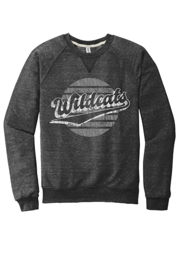 Edison Wildcats 2023-016 Jerzees Snow Heather French Terry Raglan Crew