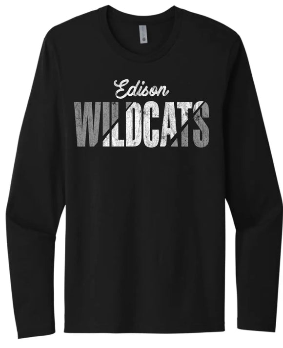 Edison Wildcats 2023-07 Next Level Cotton Long Sleeve Tee