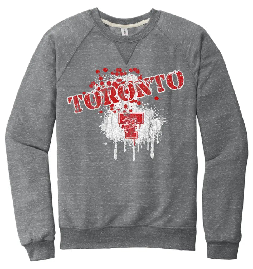 Toronto Red Knights 2023-01 Jerzees Snow Heather French Terry Raglan Crew