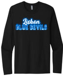 Lisbon Blue Devils Fire Next Level Cotton Long Sleeve Tee