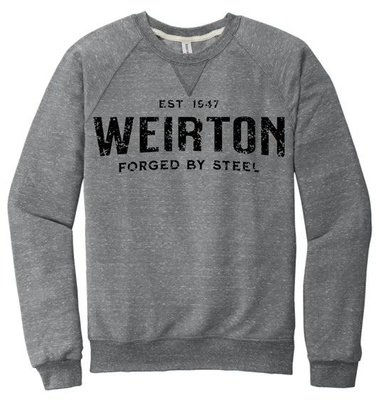 I'm From Weirton Snow Heather French Terry Raglan Crew