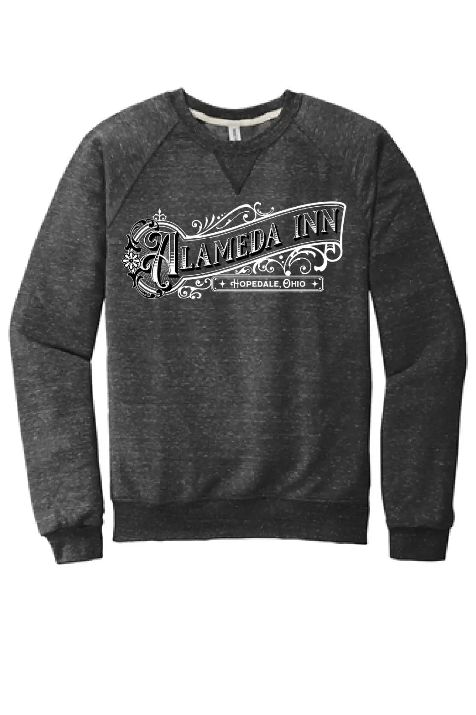 Restaurants- Alameda Inn Snow Heather French Terry Raglan Crew