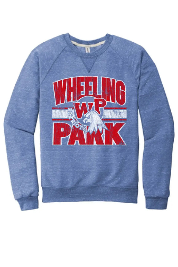 Wheeling Park 2023- 04 Distressed Jerzees Snow Heather French Terry Raglan Crew