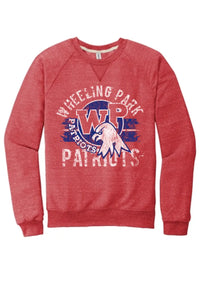 Wheeling Park 2023- 05 Distressed Jerzees Snow Heather French Terry Raglan Crew