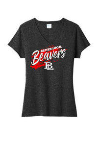 Beaver Local 2023-02 Ladies Tri-Blend V-Neck Tee