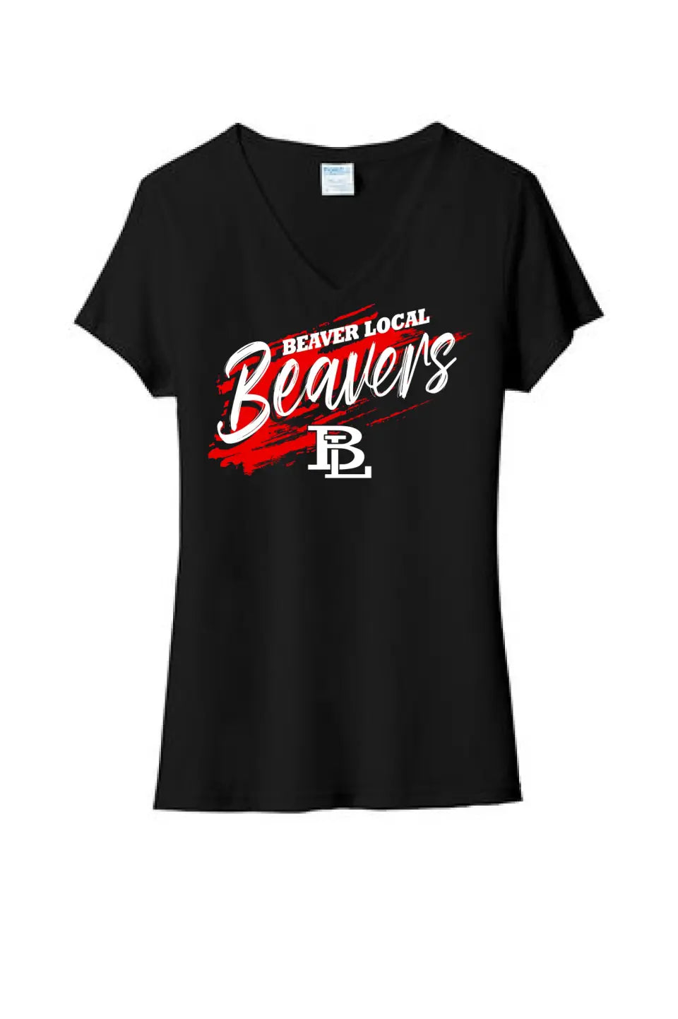 Beaver Local 2023-02 Ladies Tri-Blend V-Neck Tee