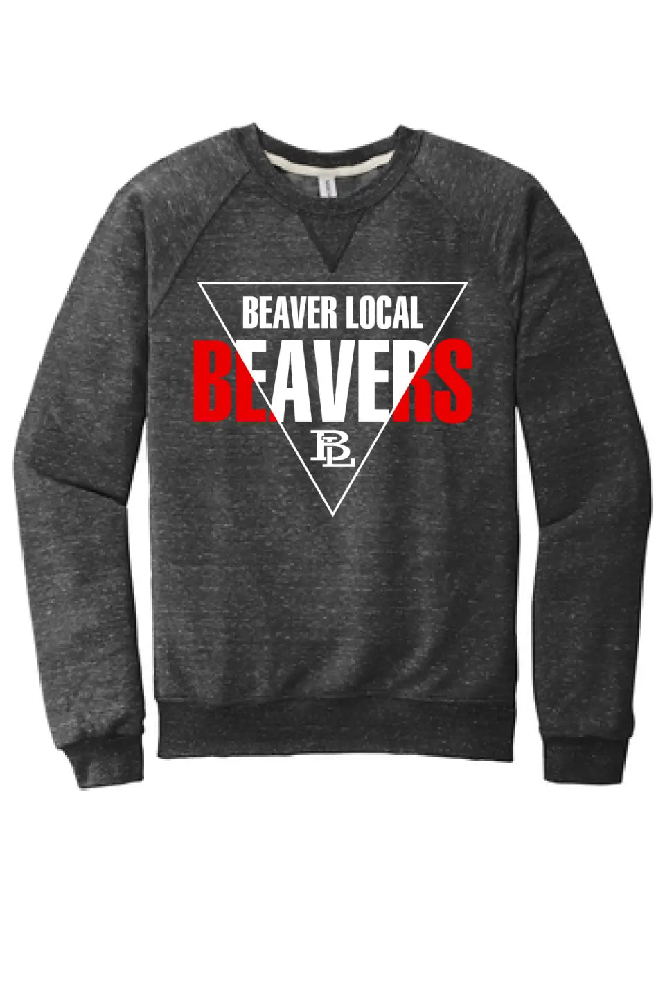 Beaver Local 2023-06 Jerzees Snow Heather French Terry Raglan Crew
