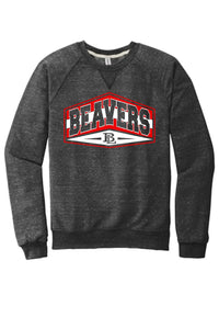 Beaver Local 2023-14 Jerzees Snow Heather French Terry Raglan Crew