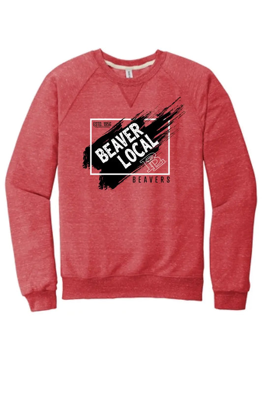 Beaver Local 2023-16 Jerzees Snow Heather French Terry Raglan Crew