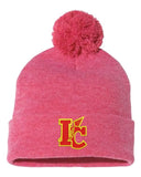 Indian Creek Embroidery Pom-Pom Cuffed Beanie