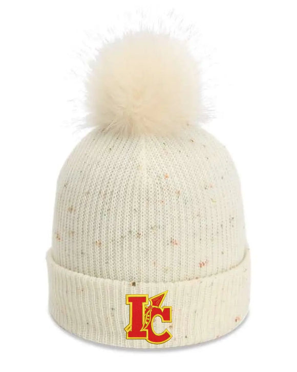 Indian Creek Embroidery The Montage Pom Cuffed Beanie