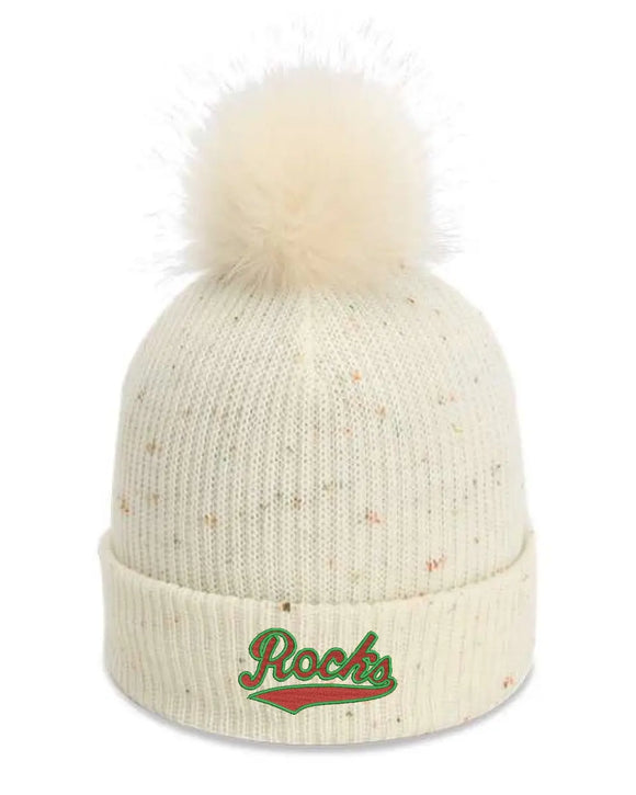 Barnesville Embroidery The Montage Pom Cuffed Beanie