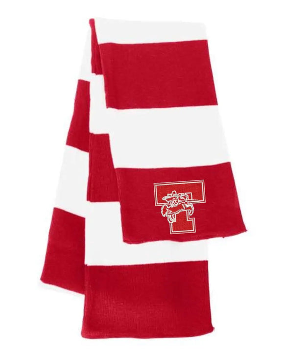 Toronto Embroidery Rugby-Striped Knit Scarf