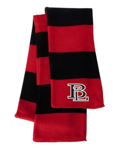 Beaver Local Embroidery Rugby-Striped Knit Scarf