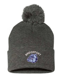 Bridgeport Embroidery Pom-Pom Cuffed Beanie