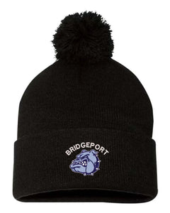 Bridgeport Embroidery Pom-Pom Cuffed Beanie