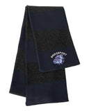 Bridgeport Embroidery Rugby-Striped Knit Scarf