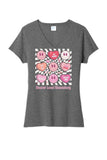 Beaver Local Elem Hearts Ladies Tri-Blend V-Neck Tee