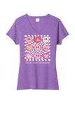 Beaver Local Elem Hearts Ladies Tri-Blend V-Neck Tee