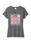 Cross Creek Elem Hearts Ladies Tri-Blend V-Neck Tee