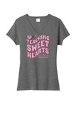 Teaching Sweethearts at Cross Creek Elem Ladies Tri-Blend V-Neck Tee