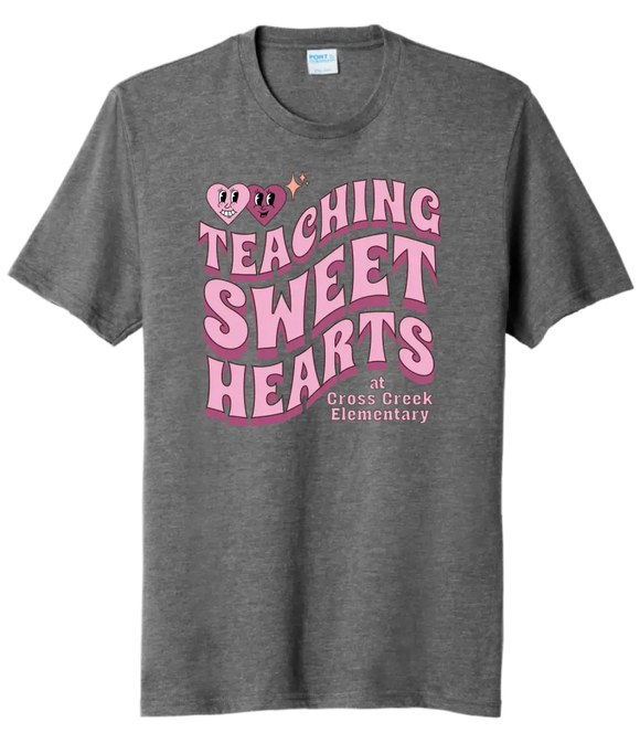 Teaching Sweethearts at Cross Creek Elem Tri-Blend Tee