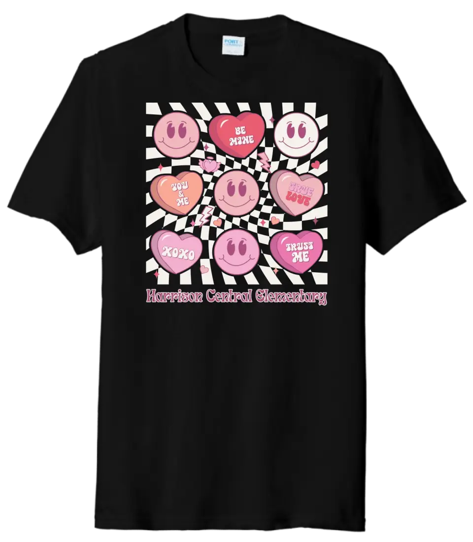 Harrison Central Elem Hearts Tri-Blend Tee