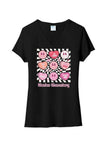 Stanton Elem Hearts Ladies Tri-Blend V-Neck Tee