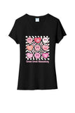 Cross Creek Elem Hearts Ladies Tri-Blend V-Neck Tee