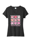 Cross Creek Elem Hearts Ladies Tri-Blend V-Neck Tee