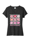 Beaver Local Elem Hearts Ladies Tri-Blend V-Neck Tee