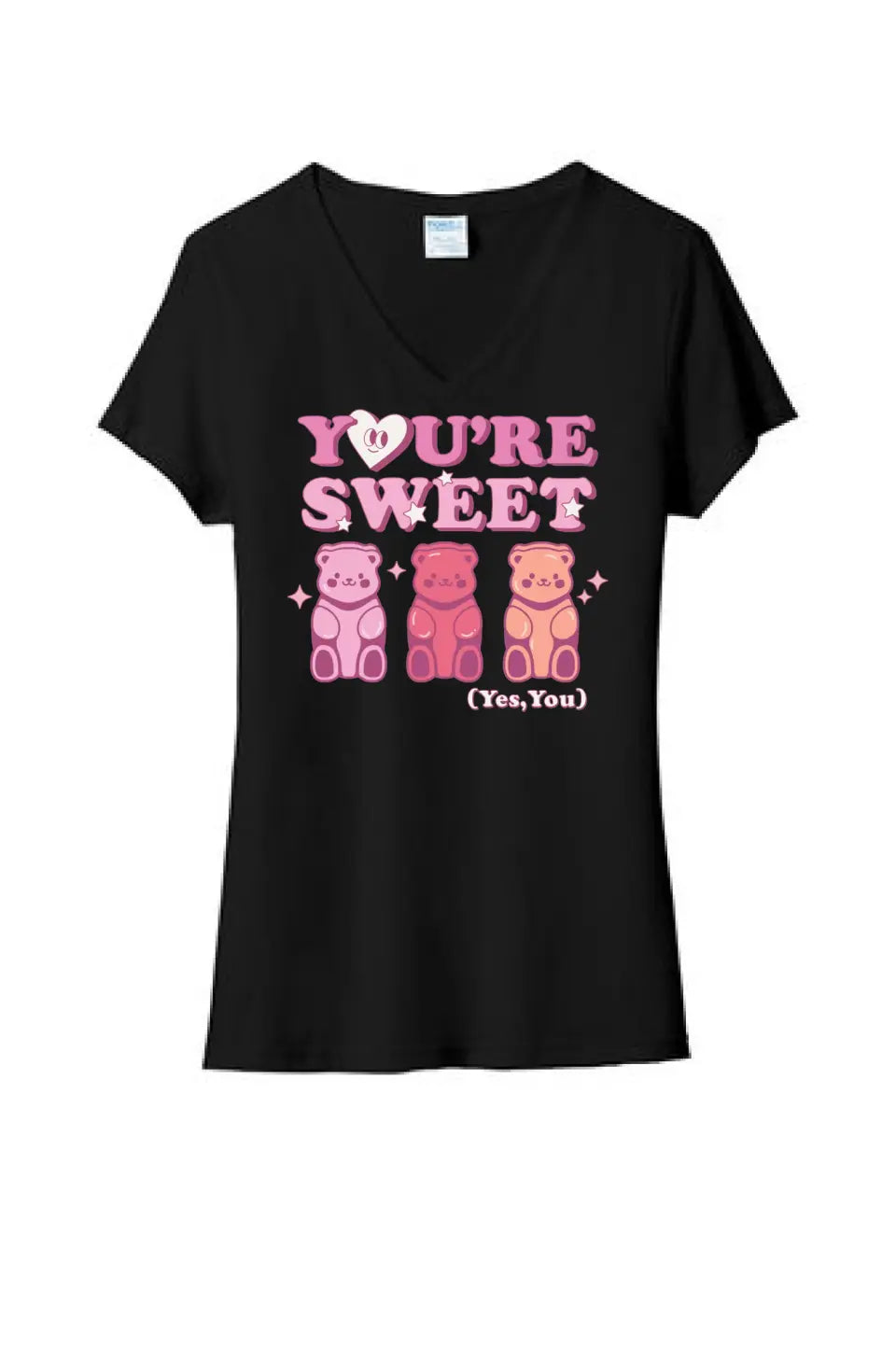 Valentine Bears Ladies Tri-Blend V-Neck Tee