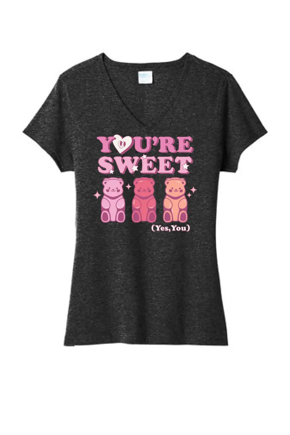 Valentine Bears Ladies Tri-Blend V-Neck Tee