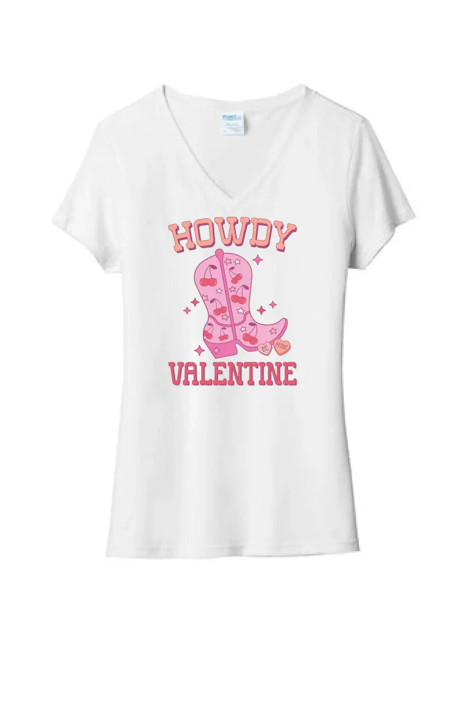 Howdy Valentine Ladies Tri-Blend V-Neck Tee