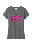 XOXO Sequins Ladies Tri-Blend V-Neck Tee