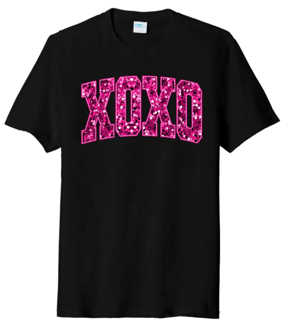 XOXO Sequins Tri-Blend Tee