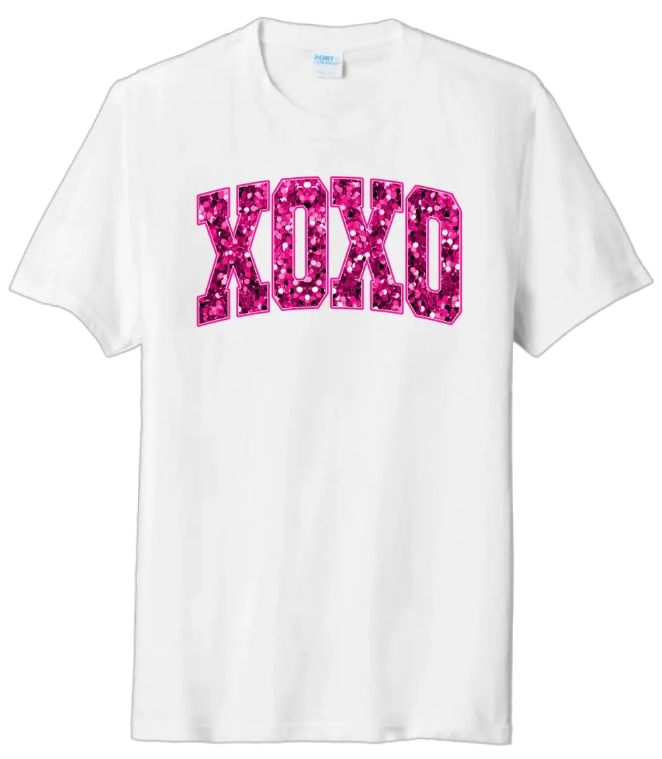 XOXO Sequins Tri-Blend Tee