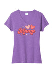 One Loved Mama Ladies Tri-Blend V-Neck Tee