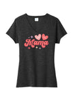 One Loved Mama Ladies Tri-Blend V-Neck Tee