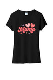 One Loved Mama Ladies Tri-Blend V-Neck Tee