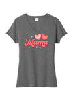 One Loved Mama Ladies Tri-Blend V-Neck Tee