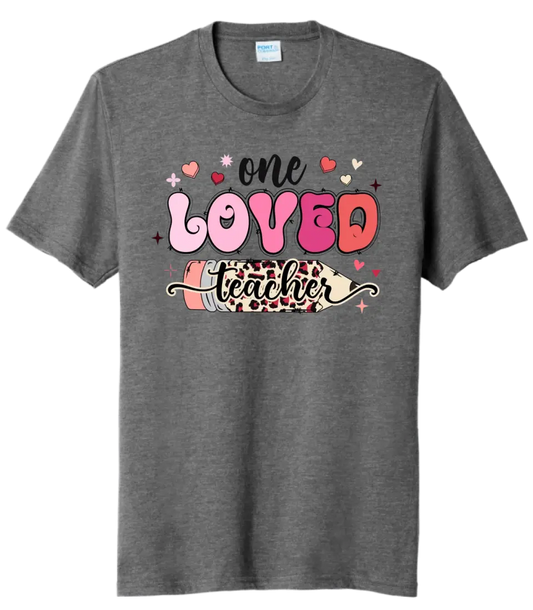 One Loved Teacher Tri-Blend Tee