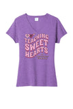 Teaching Sweethearts Custom Text Ladies Tri-Blend V-Neck Tee